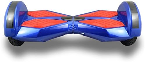 Fish Smart Self Balancing Scooters Drifting Board Electric Scooter with Bluetooth Speaker LED Light 8" Two Wheel (blue+red)