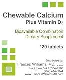 Chewable Calcium Citrate Plus Vitamin D3 Bioavailable Combination Dietary Supplement 120 Tablet