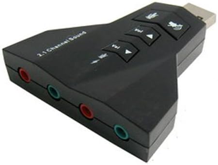 LongerLink 2.1 Channel USB Sound Adapter(Double USB Microphone,Double USB Headset)