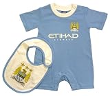 Manchester City Baby Romper and Bib Set