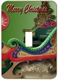 Light Switchplate Cover - Single Toggle - Metal-Designer Switch Plate: Christmas - Xmas - (SCSXM-015)