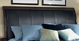 Affinity Island Sleigh Queen Size Bed - Cafe Finish