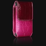 Apple iPhone 3G Glisten Series Magenta Leather Horizontal Carrying Case with Removable Neck-Strap