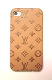 Faux Leather Mocha for iPhone 4 Hardshell Back Case Cover iPhone 4/4g