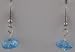 Blue Gem Cut Saucer Earrings