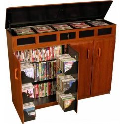 Venture Horizon Top Load Media Cabinet – Cherry 2362CHER (Cherry) (37.25″H x 48.5″W x 13″D)