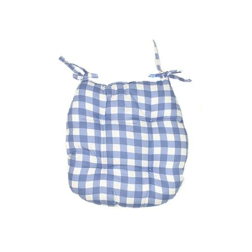 Gingham Blue Seat Pad