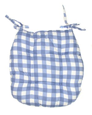 Gingham Blue Seat Pad