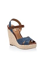 Pepe Jeans Sandalias de cuña Walker Romantic (Azul Agua)
