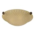 Quoizel MV1617BS Marvella 3 Light 17-Inch Flush Mount with Brushed Brass