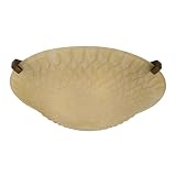 Quoizel MV1617BS Marvella 3 Light 17-Inch Flush Mount with Brushed Brass