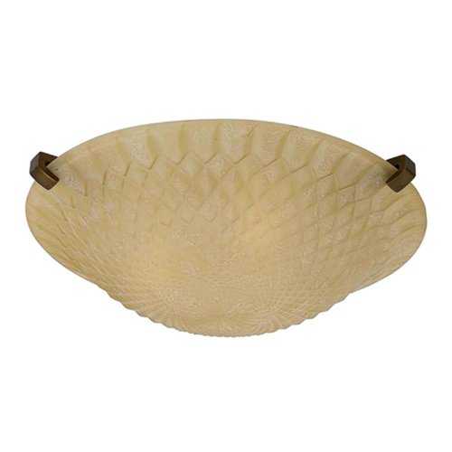 Quoizel MV1617BS Marvella 3 Light 17-Inch Flush Mount with Brushed Brass