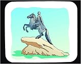Decorated Mouse Pad with equestrian, horse, statue