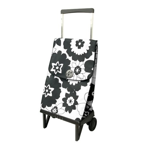 ROLSER　ロルサー SHOPPING CART [ フラワー/ホワイト＆ブラック ] 折りたたみ式ショッピングカート キャリーバッグ