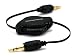Monoprice 2.5ft Retractable 3.5mm Male-Male Audio Cable - Black