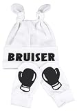 from Spoilt Rotten Bruiser Knot Hat & Boxing Gloves Scratch Mits Baby Set