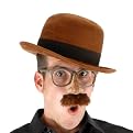 Men's Adult Bowler Brown Hat