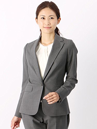 (ユニバーサルランゲージ) la SPLENDINA/ウールトロピカルストレッチジャケット ミディアムグレー