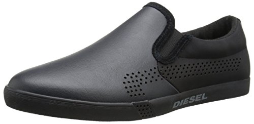 Diesel Men's Rikklub E-Klubb On Fashion Sneaker,Black, 8 M US