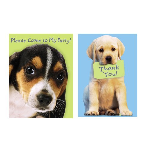 Buy Party Pups Birthday Invitations and Thank You Cards
