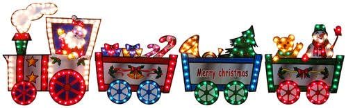 Prelit Lighted Christmas Train Yard Decoration - Almost 10" Long!