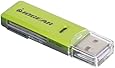 IOGEAR SD/MicroSD/MMC Card Reader/Writer GFR204SD (Green/Gray)