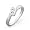 Sterling Silver Round Diamond Three Stone Bypass Ring (1/6 cttw)