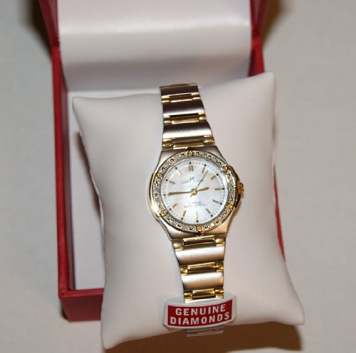 Anne Klein Genuine Diamonds Two Tone Bracelet Watch for Women