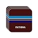 Personal Name Gift - "FATHIMA" Set of 4 Mini-Mousepad Coasters (blue design)