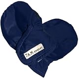 7A.M. Enfant 212 Water Repellent and Fleece Lined Mittens with Velcro Closure - Navy, Large