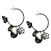 Love Sparkle Matt Black Disco Ball Hoop Earrings