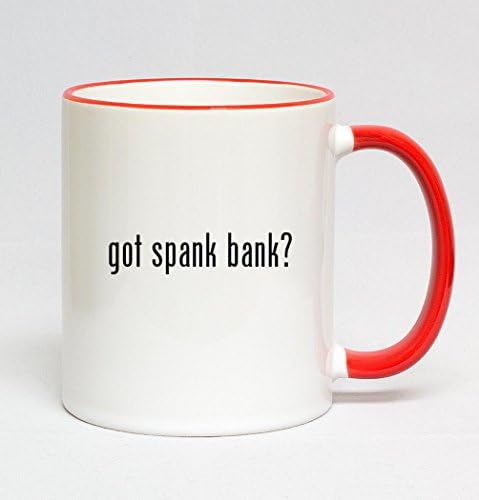 11oz Red Handle Coffee Mug - got spank bank?