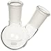 Chemglass CG-1520-02 Glass 100mL Round Heavy Wall 2 Neck Bottom Boiling Flask with 24/40 Standard Taper Outer Joint and 20 Degree Angle