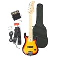Barcelona Kid Series Electric Guitar with 5-Watt Amp, Gig Bag, Strap, Cable, Strings, Picks, and Wrench - Sunburst