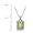 6CT Emerald Cut Natural Lemon Quartz Pendant In Sterling Silver With 18