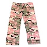Pink Camouflage Camo capri pants capris available in 5 adult sizes XS-XL tie cord waist