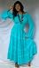 AQUA DRESS MAXI PEASANT HIPPIE FITS - L XL 1X 2X - U454S