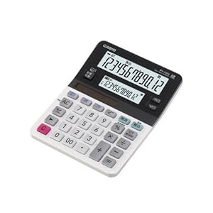 【クリックで詳細表示】CASIO ミニジャスト型ツイン液晶電卓 MV-220W-N