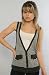 Heartloom The Vestry Striped Vest,Vests for Women