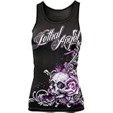 Lethal Threat Designs Women's Lethal Angel Floral Skull Tank Top