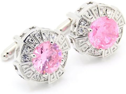 Romance Pink Crystal Cufflinks
