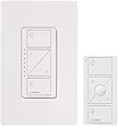 Lutron P-PKG1W-WH  Caseta Wireless 600-watt/150-watt Multi-Location In-Wall Dimmer with Pico Remote Control Kit, White