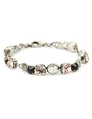 Sorrelli "French Blush" Crystal Linear Style Silvertone Bracelet