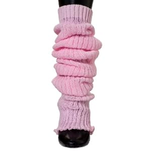 Girls Dancewear Age 5 to 11 Bubble Gum Pink Knee Hi Leg Warmers by KD dance, Makers of the Finest Knit Dancewear In The World