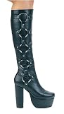 Women's Roxy 5 Heel Knee Boots With Rings. Inner Zipper