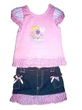 Newborn Girls 2pc Spring Garden Scooter Skirt Set