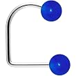 16 Gauge Blue Acrylic Glow in the Dark Lippy Loop Labret