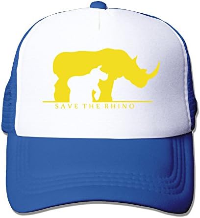 Save The Rhino Unisex Mesh Truck Hat Snapback Hats Outdoor Sports (5 Colors)