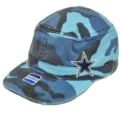 NFL Dallas Cowboys Military Fatigue Hat Cap Light Blue Navy Camo Womens Ladies