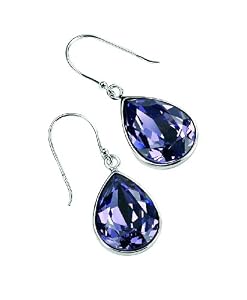 Elements - E3347M - Boucles d'Oreilles Pendantes Femme - Argent 1.78 Gr - Cristal - Tanzanite